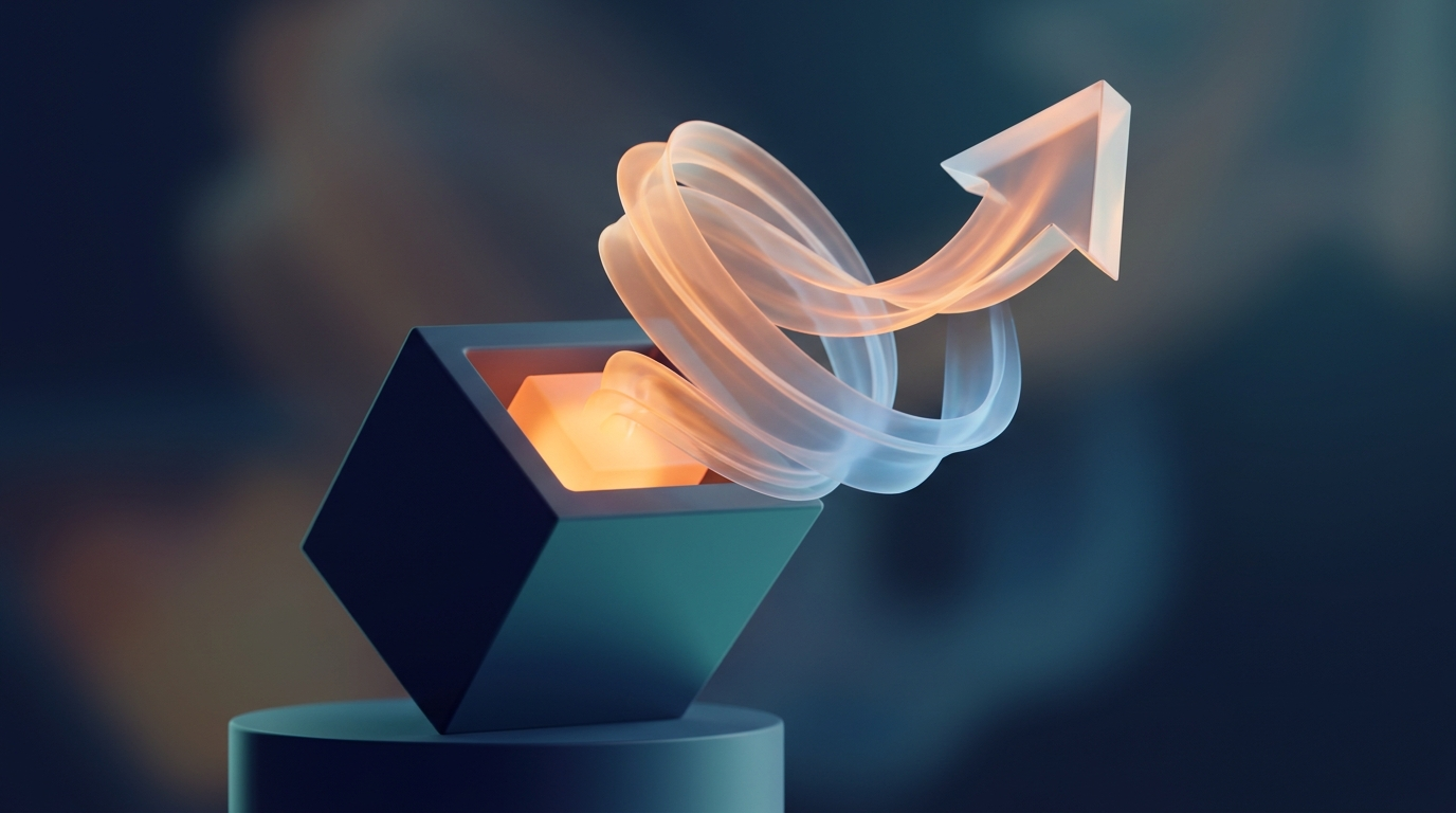 Abstract 3D illustration of selling product descriptions
