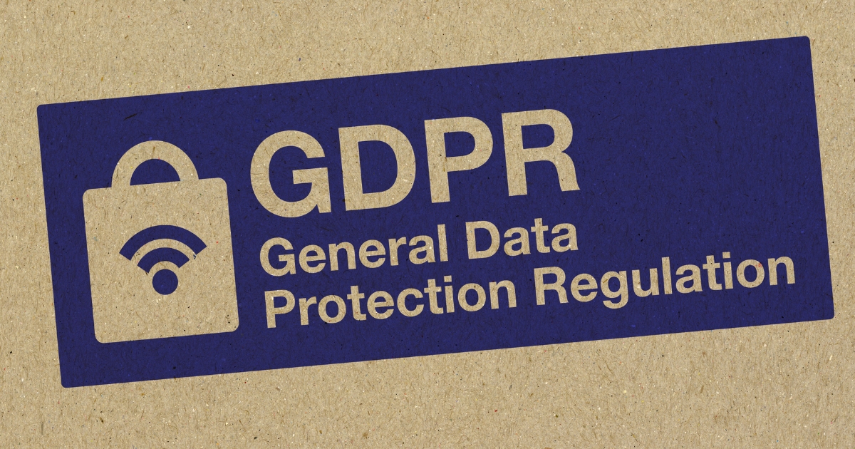 GDPR-logotyp med texten General Data Protection Regulation, viktigt för datahantering och webbutveckling