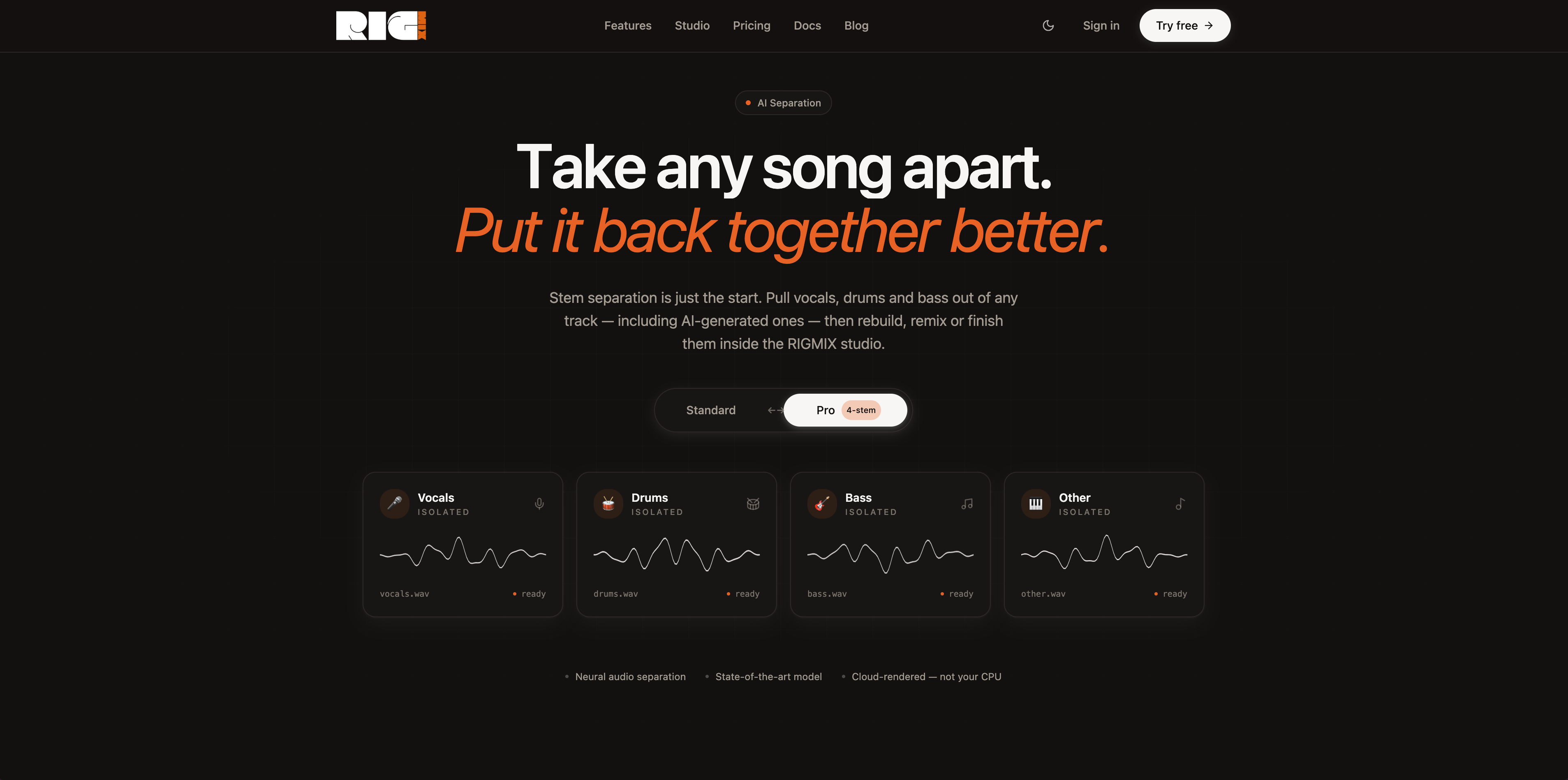 Rigmix — AI Vocal Extractor – bild 1