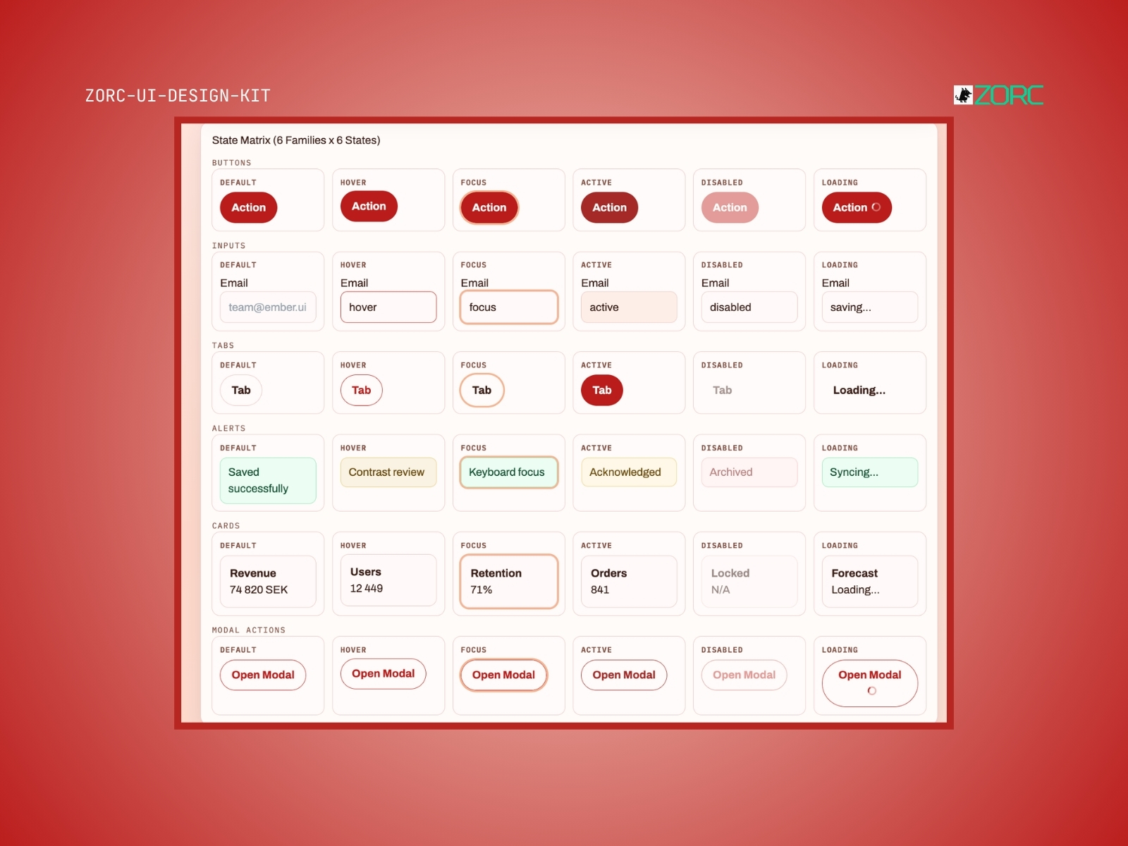Ember UI System – skärmbild 2