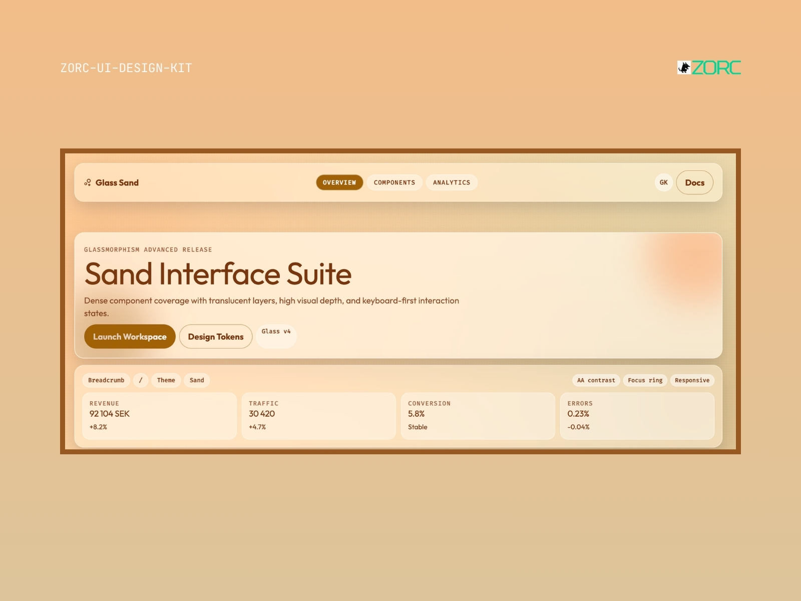 Glass Sand – Glassmorphism UI Kit