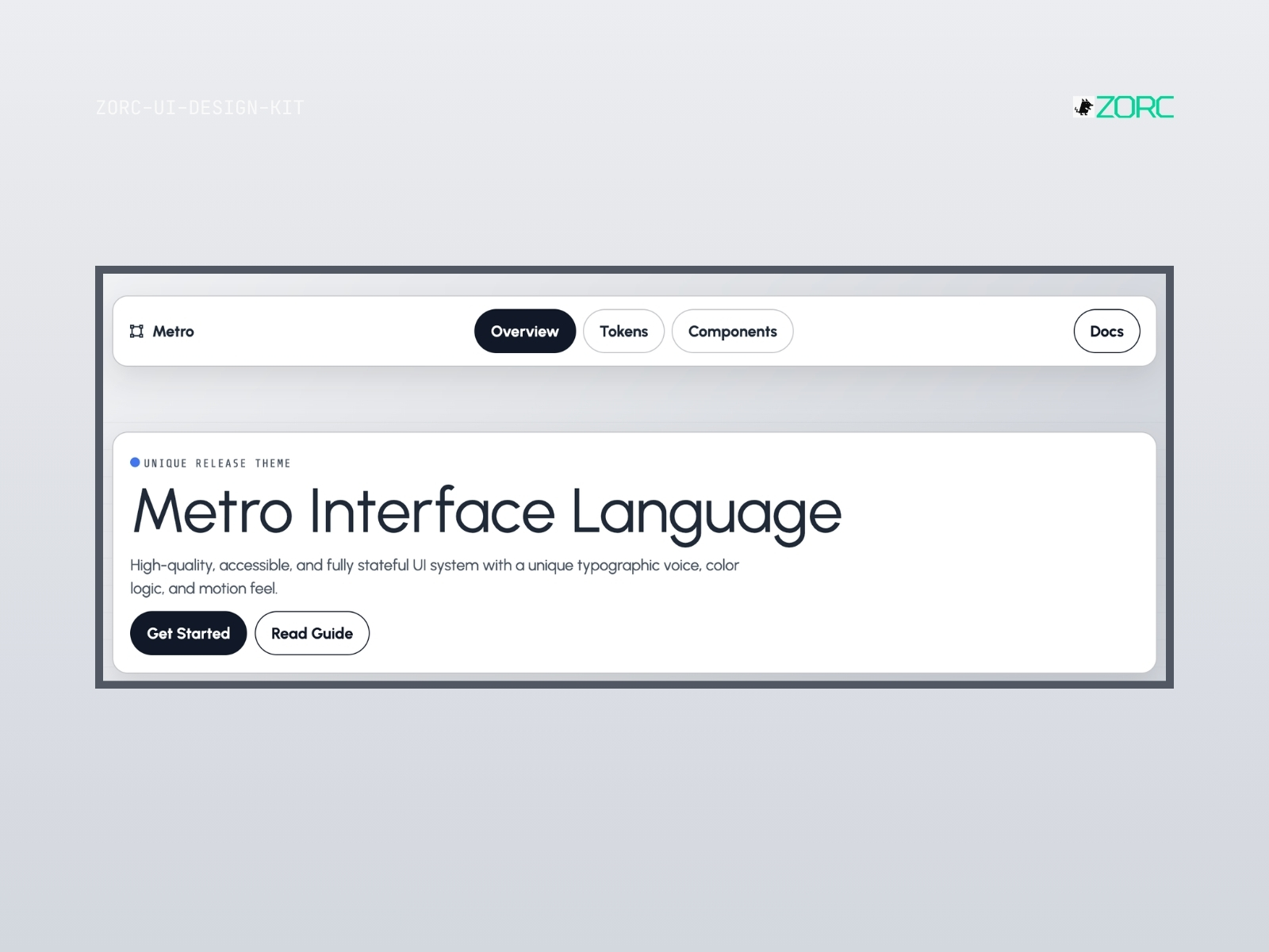 Presenterar Metro Interface Language, en innovativ UI-design för webbutveckling med ZORC:s kvalitetsstandarder