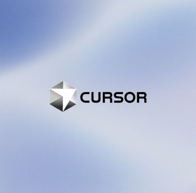 Logotyp för CURSOR med en modern design som representerar webbutveckling och app-lösningar