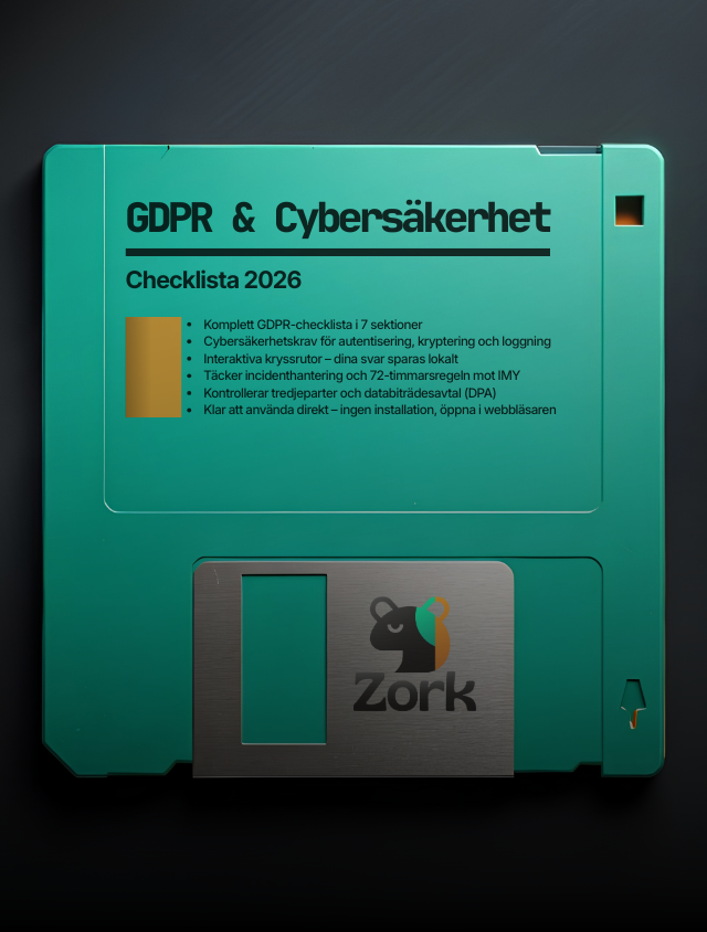 GDPR & Cybersäkerhet – Checklista 2026