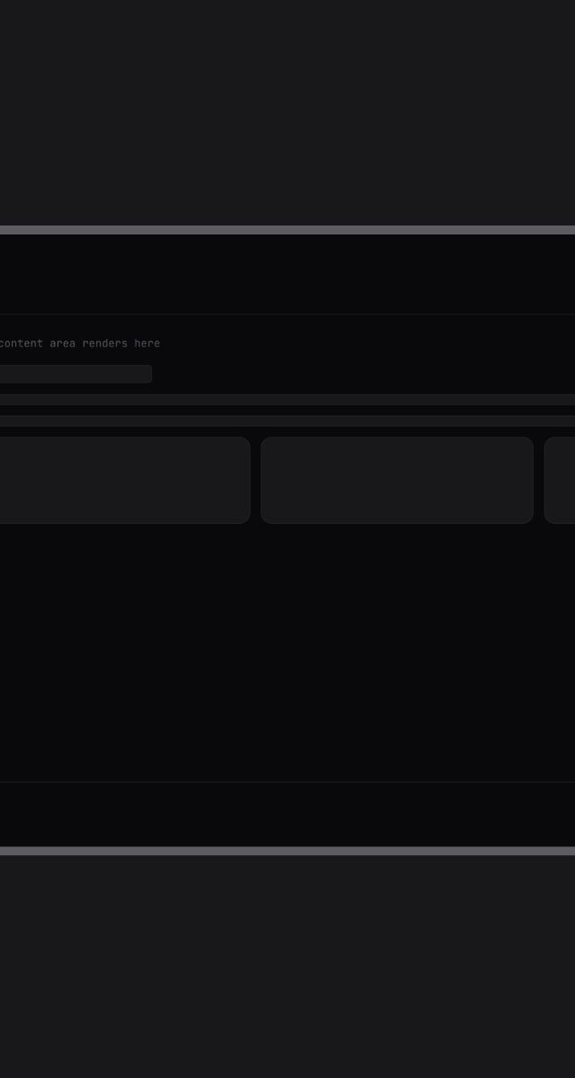 Modul för sidonavigation i ZORC UI-designkit med alla viktiga sektioner som Dashboard och Projekt
