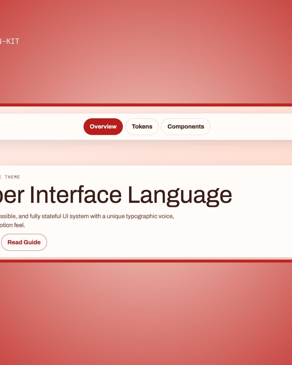 Design av Ember Interface Language i ZORC UI-designkit med fokus på högkvalitativa, tillgängliga UI-system och typografi
