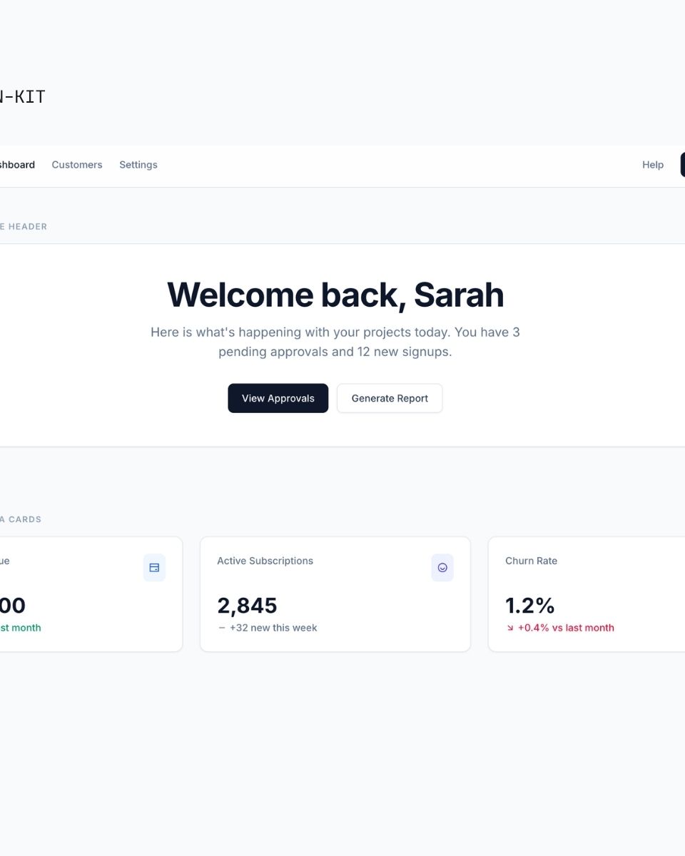 Aura SaaS Light – Minimal UI Kit