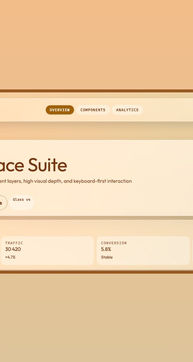 Glass Sand – UI Kit i stilen Glassmorphism