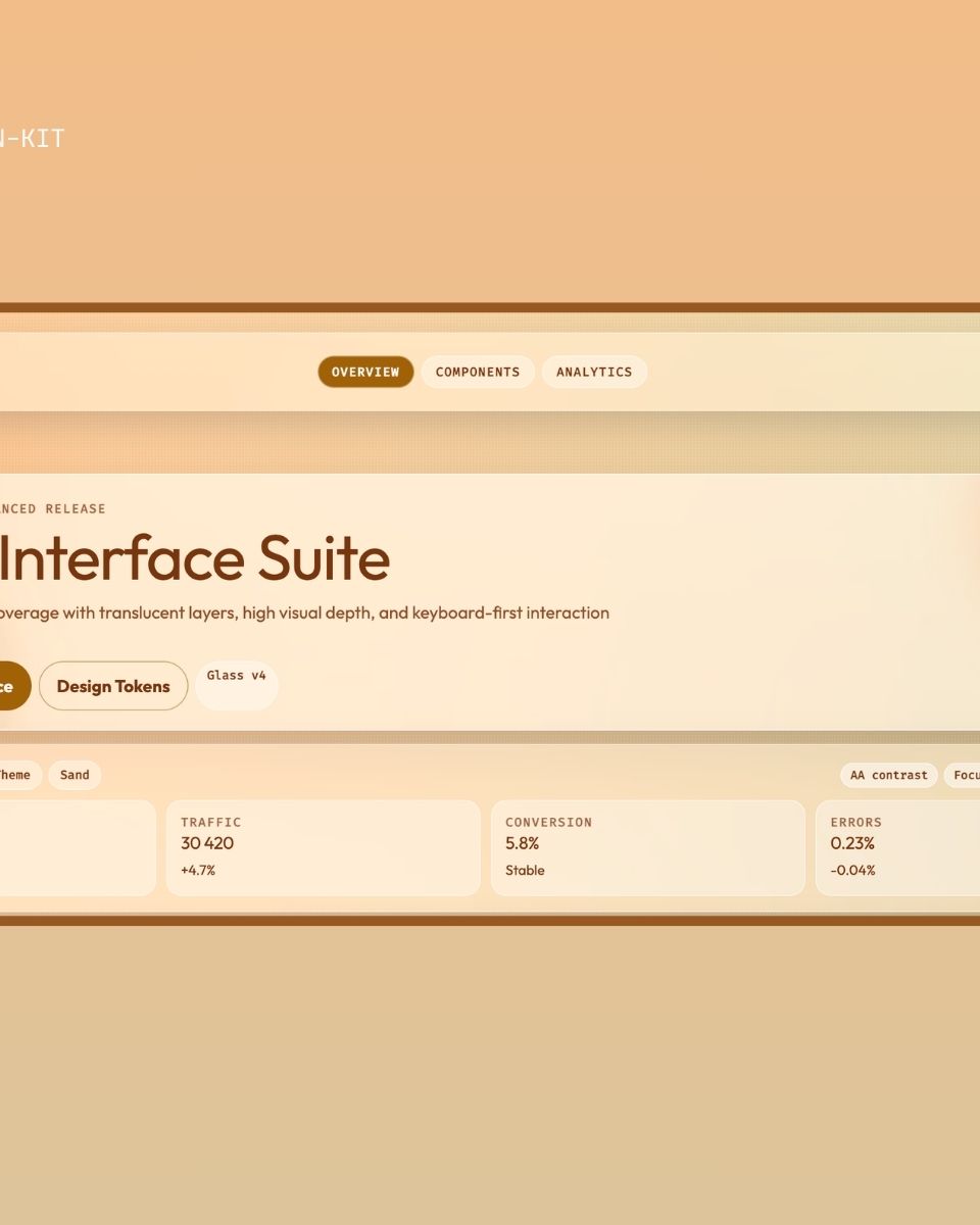 Glass Sand – Glassmorphism UI Kit