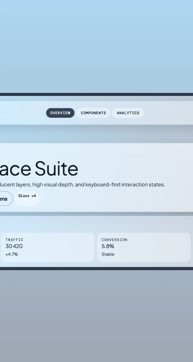 Glass Frost – UI Kit i stilen Glassmorphism