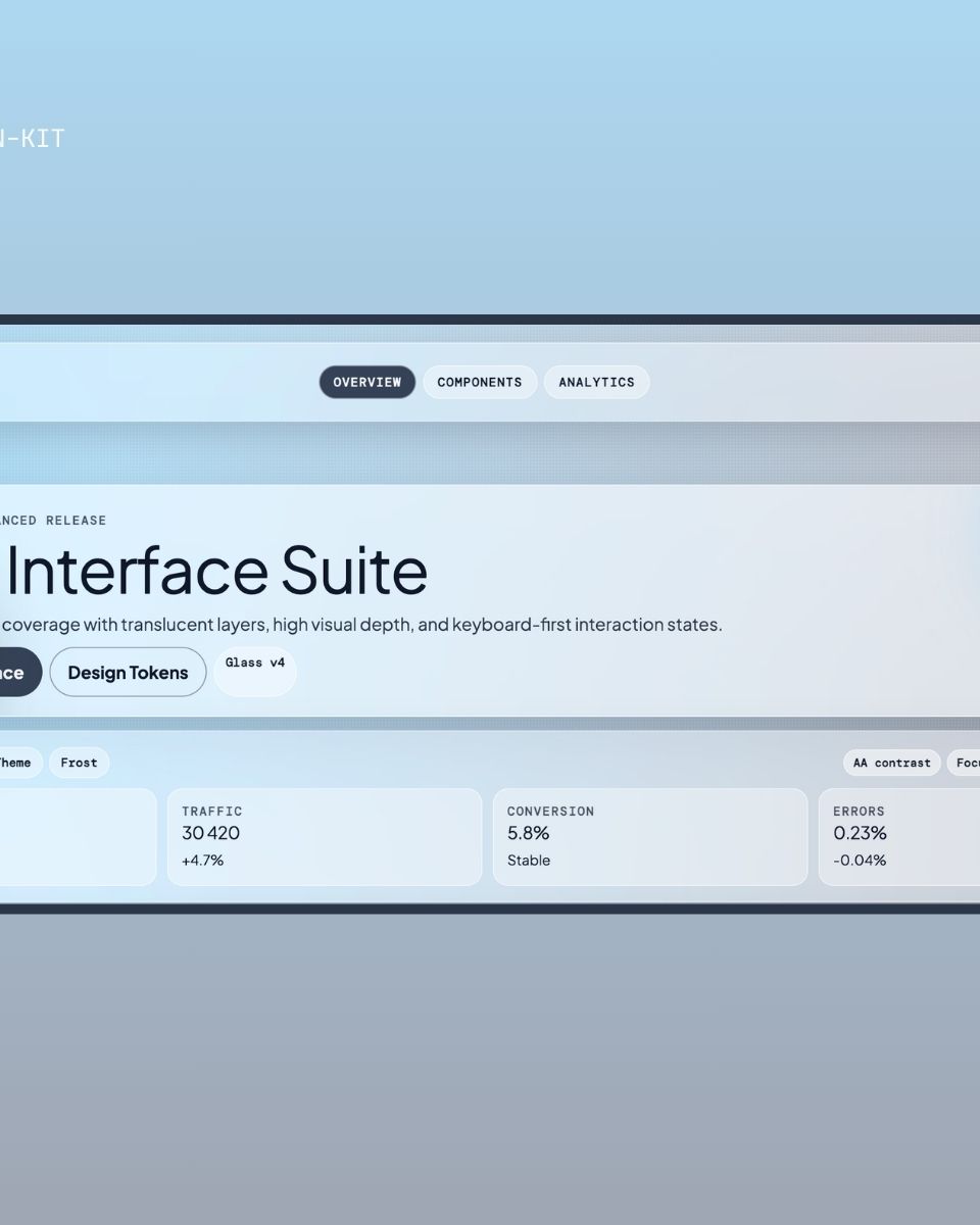 Glass Frost – Glassmorphism UI Kit