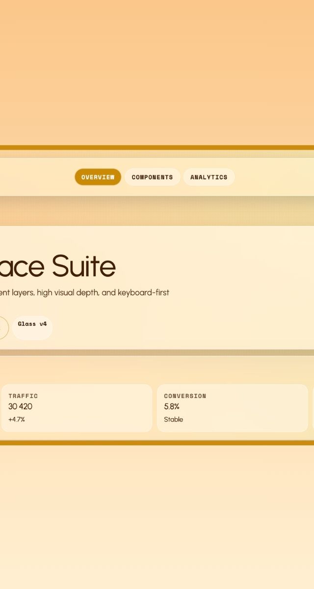 Citrus Interface Suite från ZORC med glasartad design och analysverktyg för webbutveckling och app-interaktioner