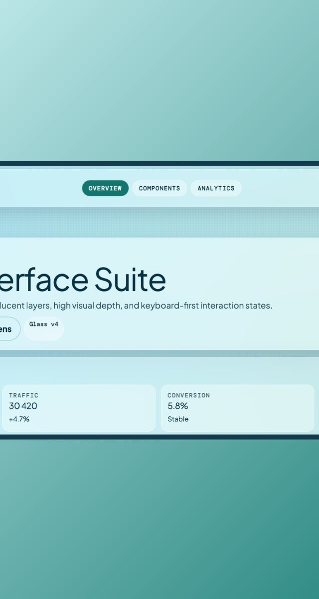 Lagoon Interface Suite presenterar en användarvänlig design med glasartade komponenter för webbutveckling och appanalys i ZORC