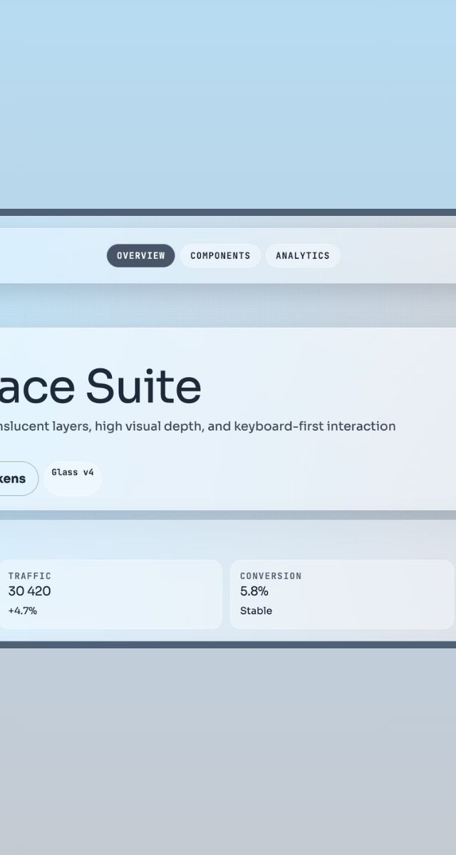Designavsnitt av ZORC:s Mist Interface Suite med information om intäkter och trafikstatistik