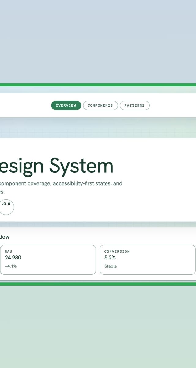 Meadow Design System från ZORC med information om komponenter, användbarhet och produktionstjänster