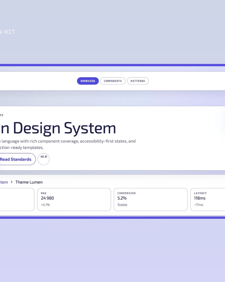 Lumen Design System med högkvalitativa mallar och komponenter för webbutveckling och AI-appar från ZORC