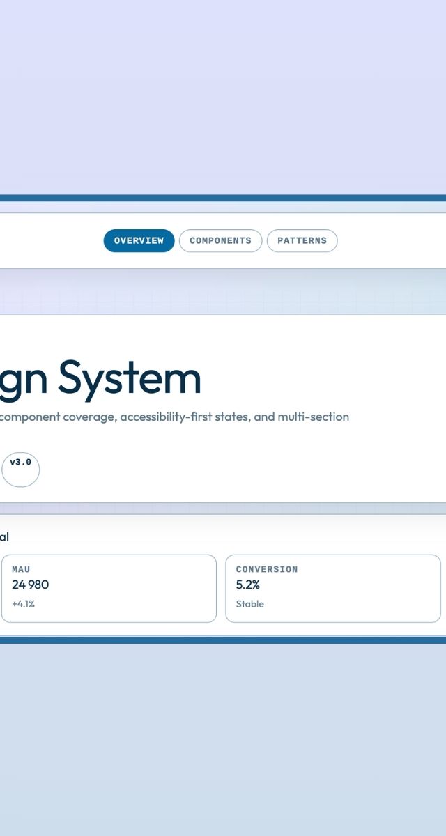 Signal Design System från ZORC med användardata som omsättning, konvertering och latens för webbutveckling och design