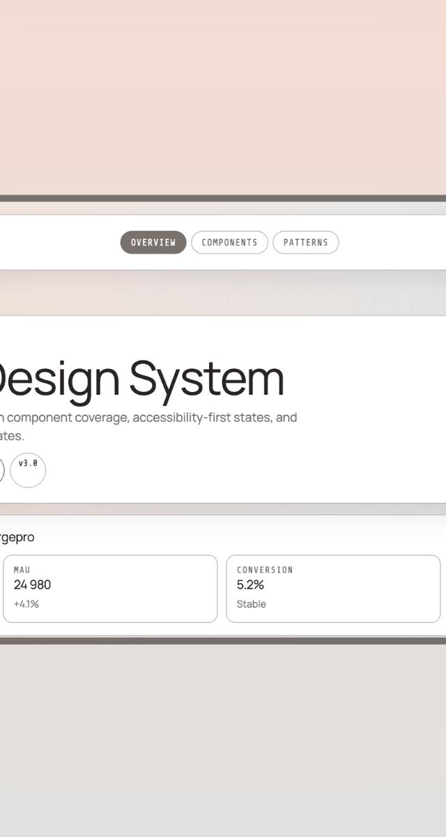 Forgepro Design System från ZORC med statistik och beskrivning av användarvänlighet och designkomponenter