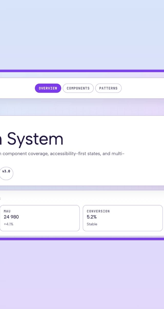 Arc Design System från ZORC visar gränssnittets komponenter, statistik och produktionsklara mallar med fokus på webbutveckling och design