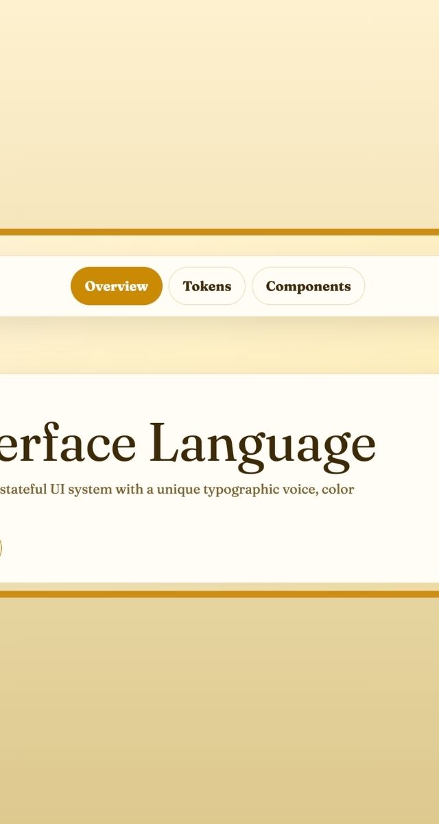 Auric Interface Language visar en modern UI-design med knappar och texter fokuserade på webbutveckling och design hos ZORC