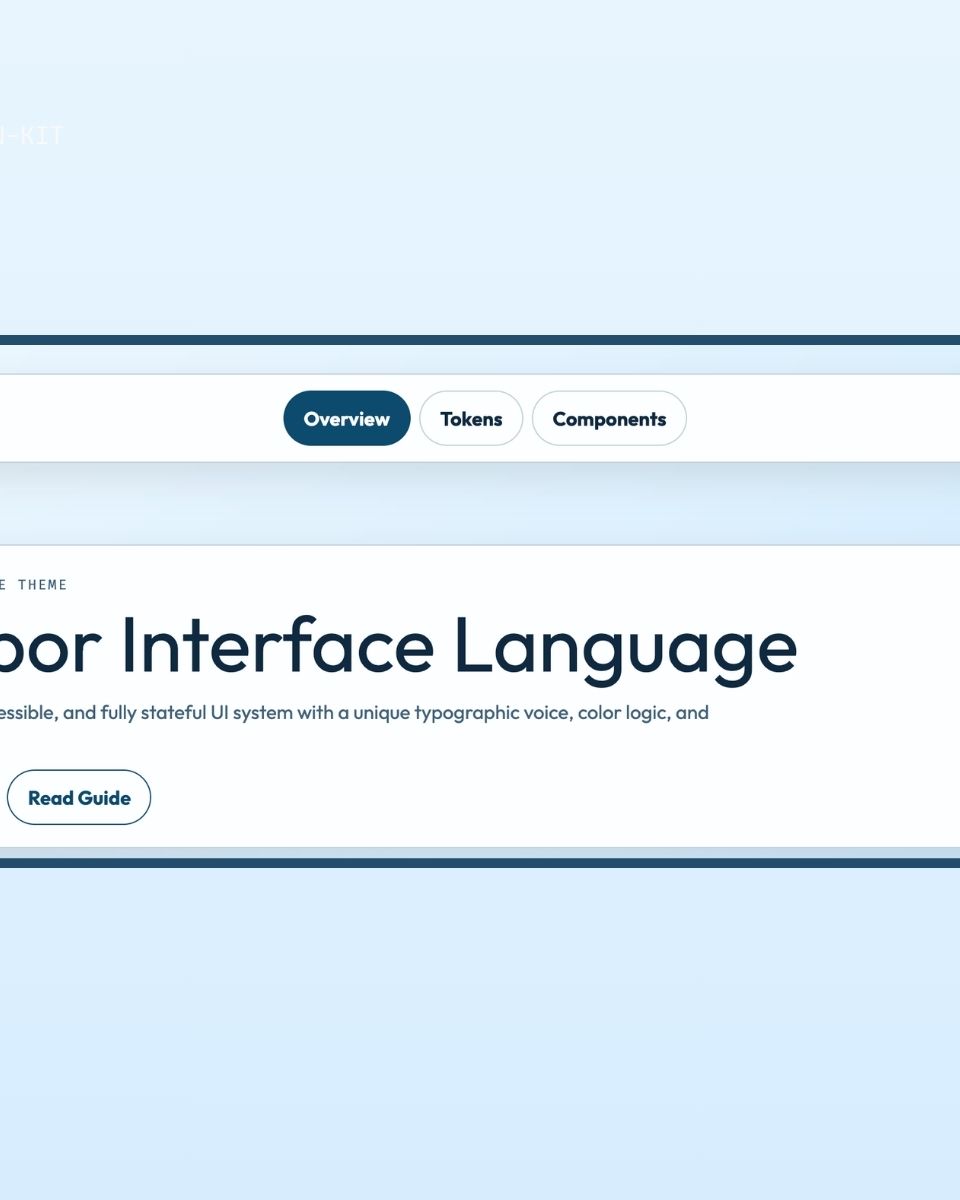 Interaktiv användargränssnitt för ZORC med fokus på enhetlig design, typografi och komponenter för webbutveckling och apputveckling